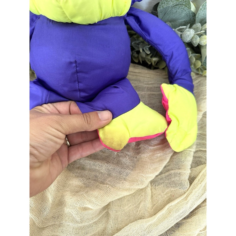 PUFFALUMP Chattering Chimps Fisher price Purple Yellow Monkey 1994 Retro Toy VTG - Picture 4 of 8